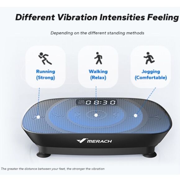 MERACH 2398 Slim Vibration Plate Exercise Machine/Lymphatic Drainage, Black. NIB - Picture 8 of 16